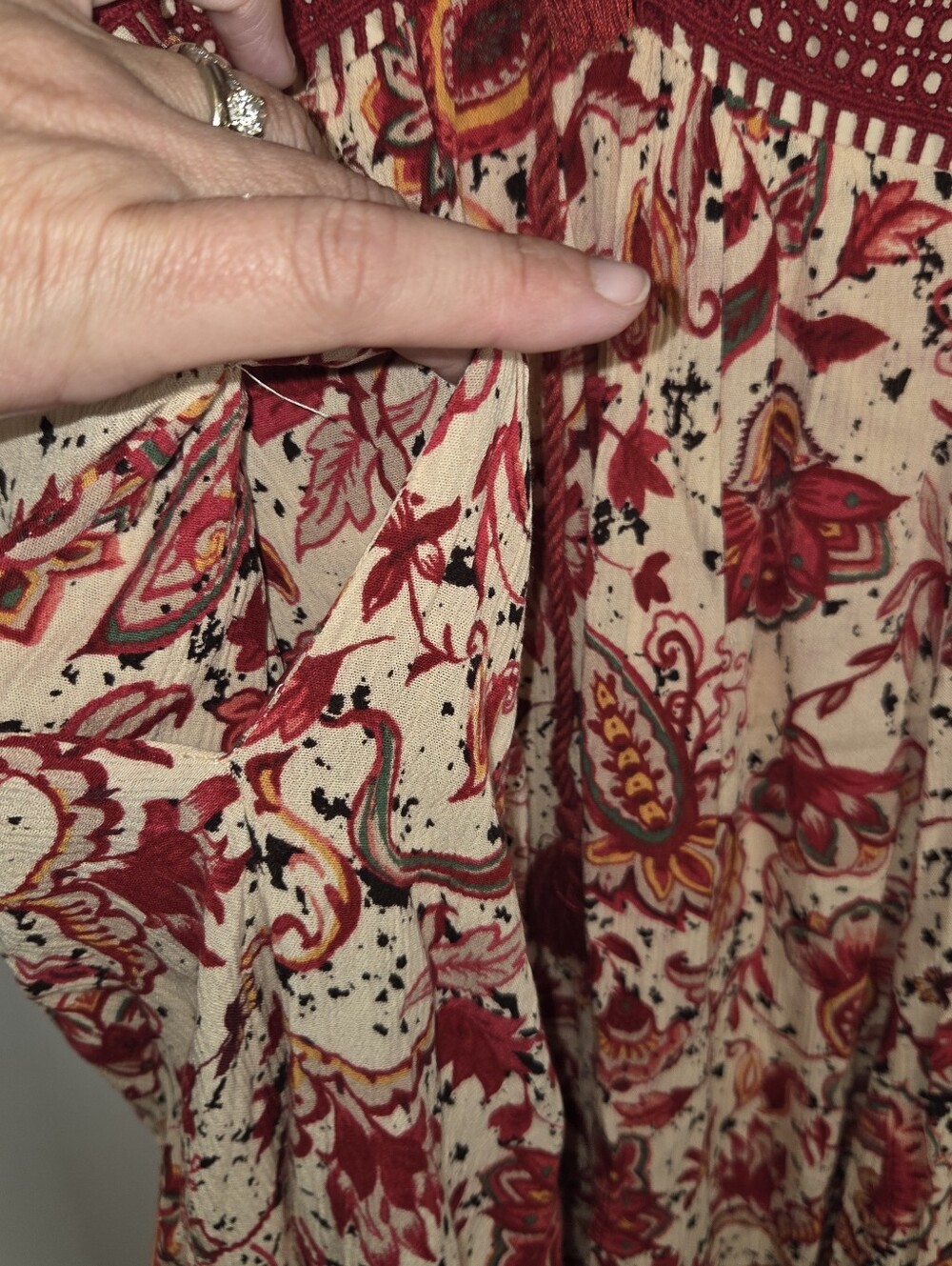 Torrid Red Paisley Boho Skater Dress - Picture 7 of 13